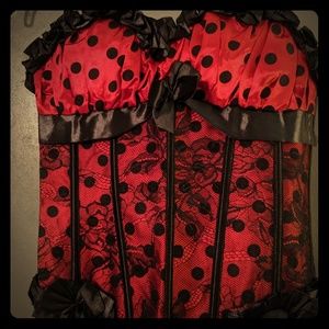 Red lace corset